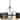 Lowery Collection 19 in. Three-Light Matte Black Aged Silver Leaf Industrial Luxe Semi-Flush Mount - 19 in x 19 in x 15.37 in
