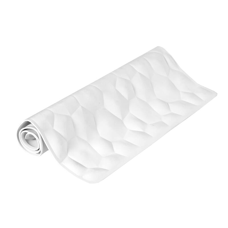Kenney Stone Rubber Bath, Shower, and Tub Mat, 15.75" W x 27.63" L
