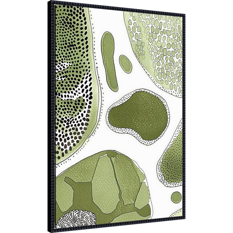 Fragments of Green by Tradelink inhouse artist Framed Canvas Wall Art Print