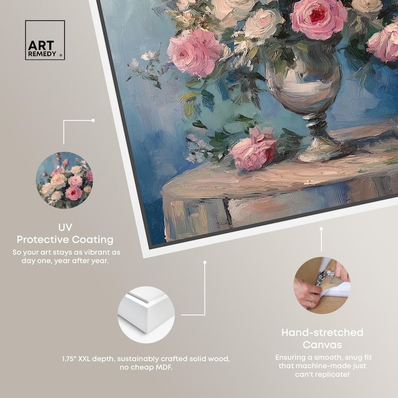 Romantic Roses Canvas by Art Remedy