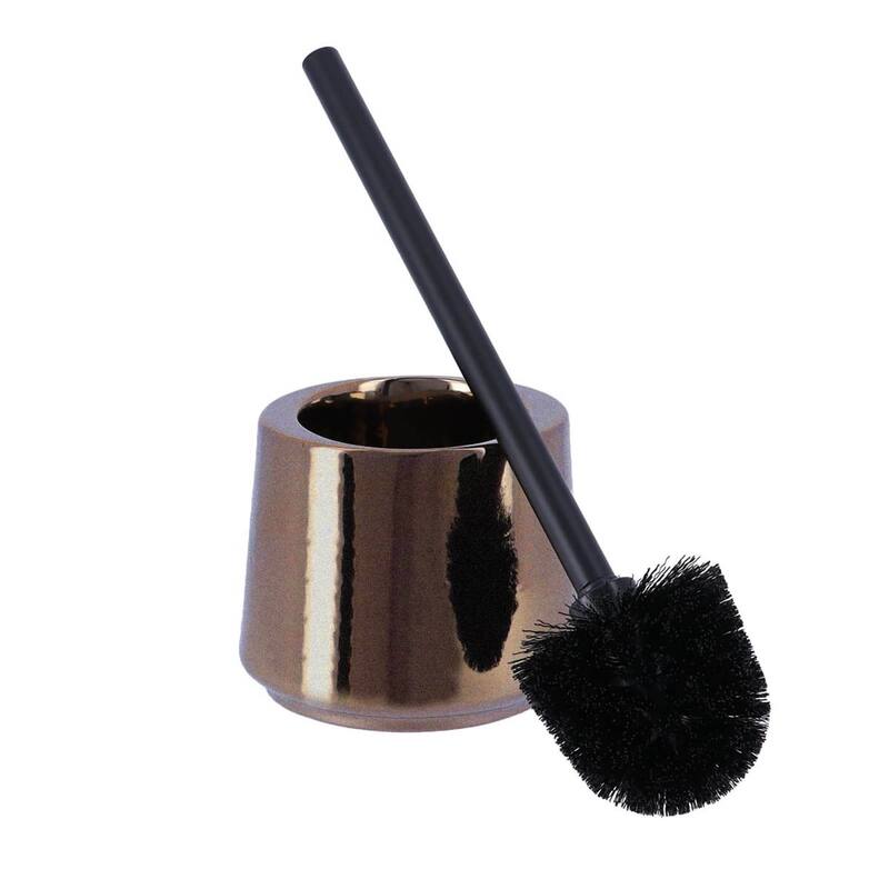 Bronze Porcelain Bathroom Accessory Set 4-Pieces Crackled Texture
