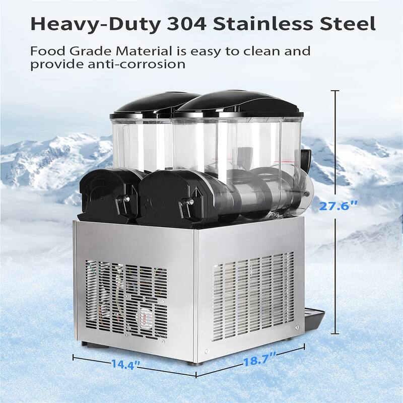 Commercial Slushy Machine, 24L/6.4 Gal,for Margaritas, Alcoholic Beverages, Smoothies, and Soft ice cream - Slushy Machine 24L