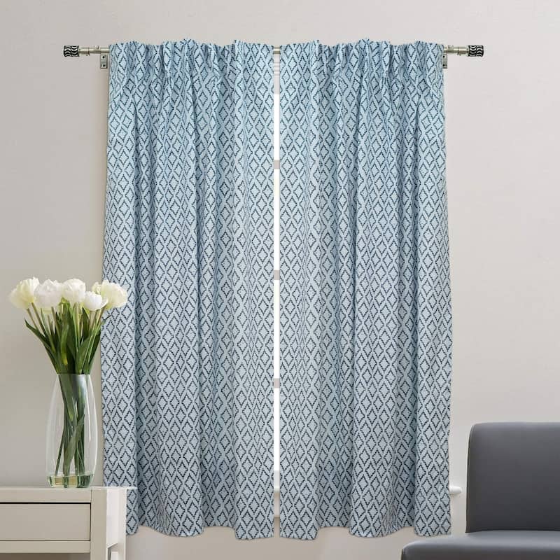 Fabdivine Handmade Block Print Floral Curtain Perfect for Room or Window Décor