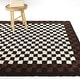 preview thumbnail 7 of 97, Covey Plush Checkered Thick Shag Area Rug 5'3" x 7' - Brown/Cream