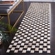 preview thumbnail 1 of 0, SAFAVIEH Handmade Studio Leather Errica Mid-Century Modern Rug 2'3" x 9' Runner - Black/Ivory - Runner