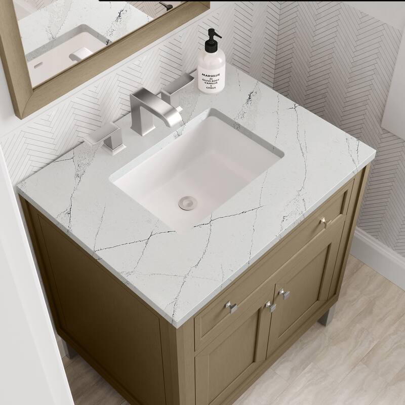 Chicago 30" Single Vanity, Walnut Whisper - Ethereal Noctis
