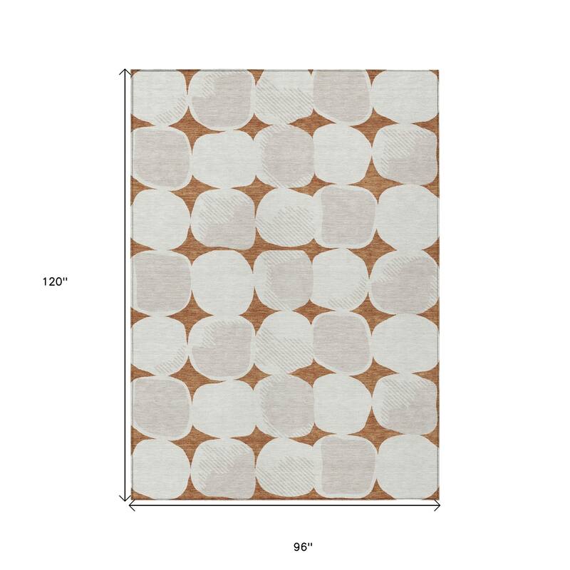 HomeRoots Abstract Transitional Rectangle Outdoor Rug
