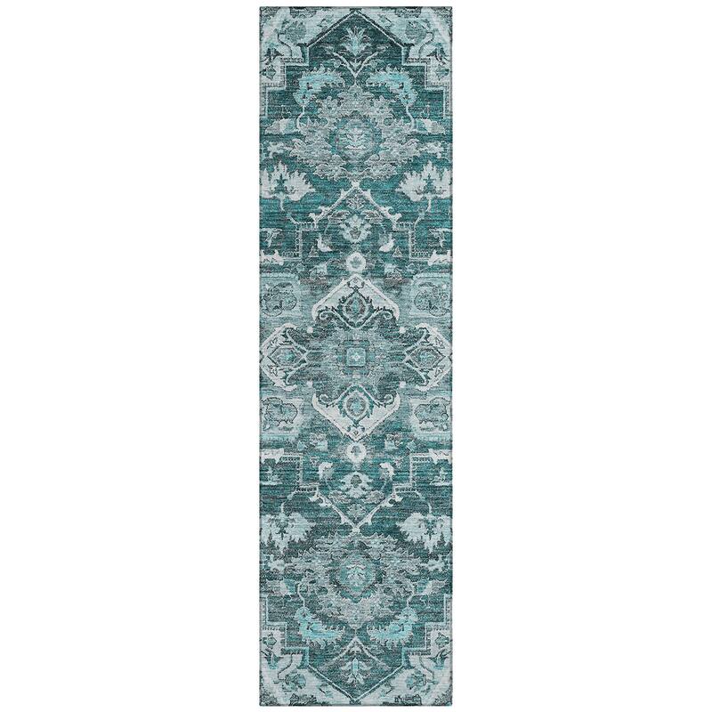 Machine Washable Indoor/ Outdoor Chantille Traditional Boho Rug