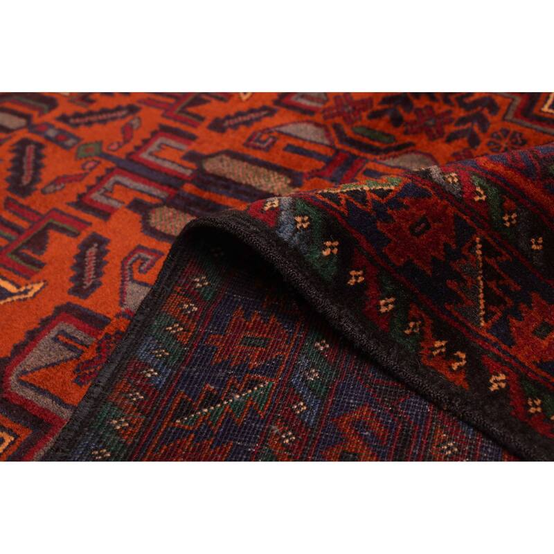 ECARPETGALLERY Hand-knotted Teimani Rust Wool Rug - 3'8 x 6'7