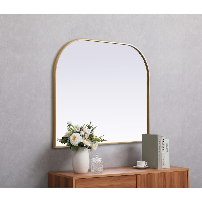 Indigo Home Metal Frame Arch Mirror 42x34 Inch