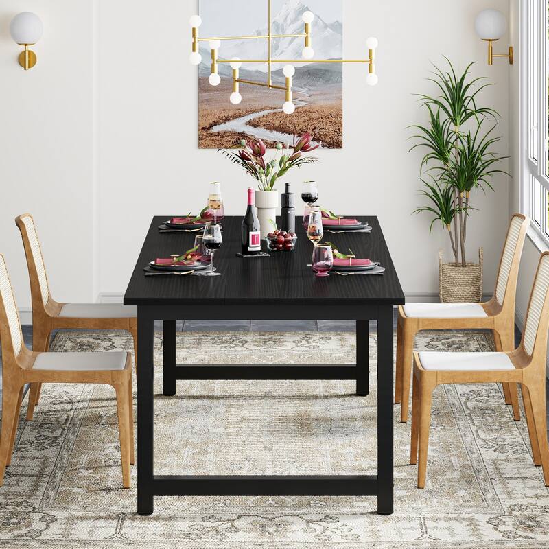 63 Inch Modern Kitchen Dining Table for 4-6