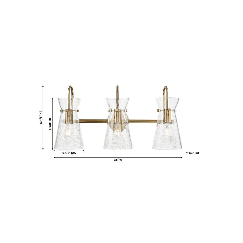 Innovations Lighting Nicole - 3 Light 24" Bath Vanity Light - Clear Shade