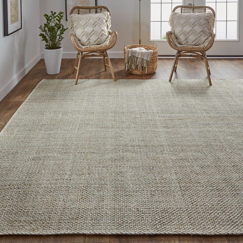 Siona Space Dyed In/Outdoor Flatweave, Dusty Blue, Area Rug
