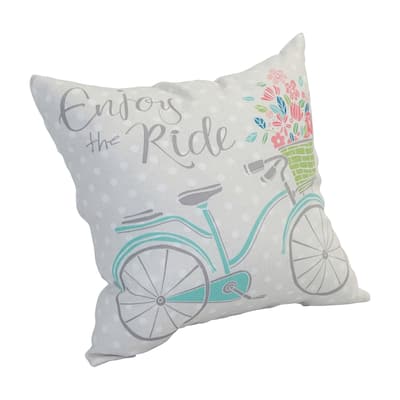 17-inch Square Reversible Multi-pattern Outdoor Throw Pillow (Set of 2)