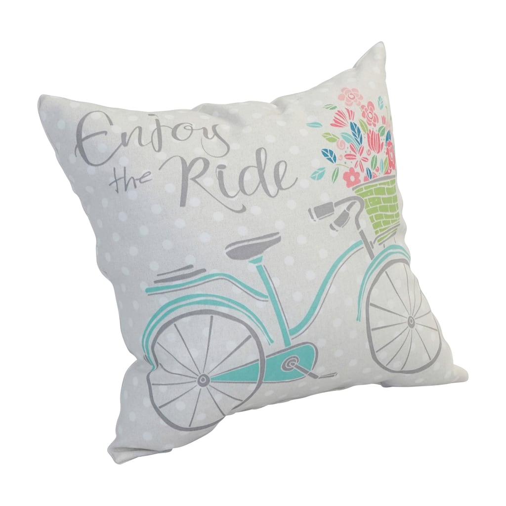 17-inch Square Reversible Multi-pattern Outdoor Throw Pillow (Set of 2)