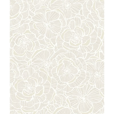 NextWall Camellia Floral Peel and Stick Wallpaper - 20.9 in. W x 18 ft. L