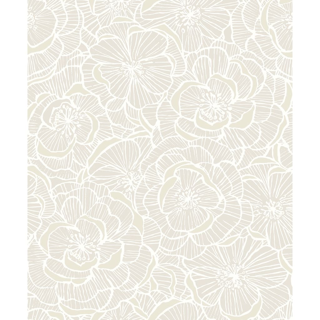NextWall Camellia Floral Peel and Stick Wallpaper - 20.9 in. W x 18 ft. L
