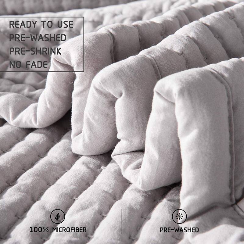 KASENTEX Quilt Set Soft Bedspread - Light Weight, Stone Washed, Down Alternative Fill, Machine Washable