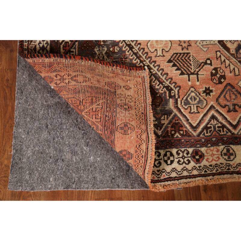 Tribal Shiraz Persian Vintage Area Rug Hand-Knotted Wool Carpet - 5'4"x 8'4"