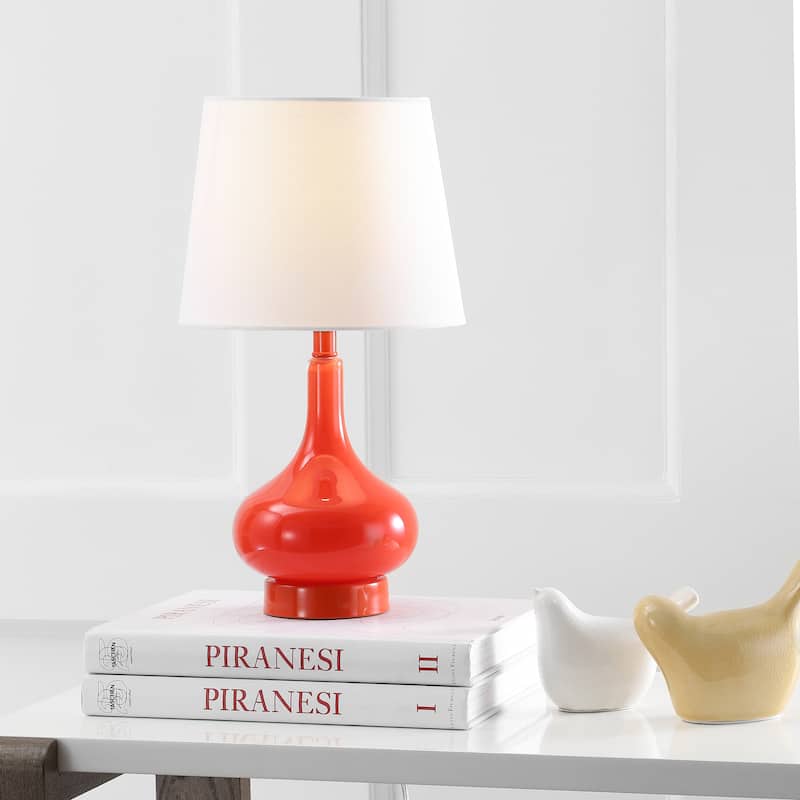 SAFAVIEH Kids Lighting Corina 17.5-inch Orange Mini Table Lamp - 9"x9"x17.5" - 9Wx9Dx18H