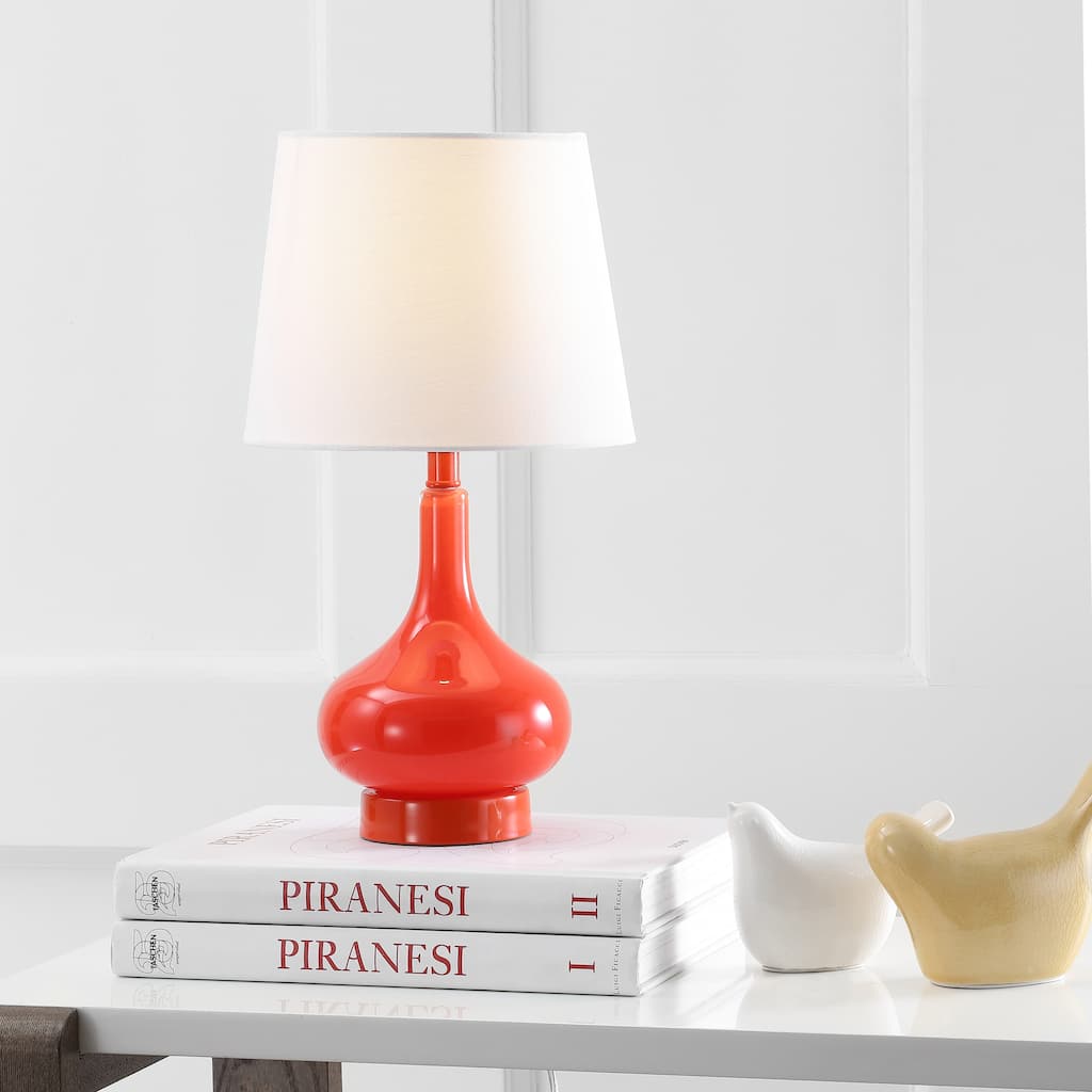 SAFAVIEH Kids Lighting Corina 17.5-inch Orange Mini Table Lamp - 9"x9"x17.5" - 9Wx9Dx18H