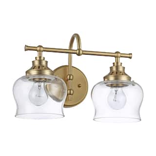 Wry Lighting Daphne 2-light Vanity in Brushed Champagne Brass