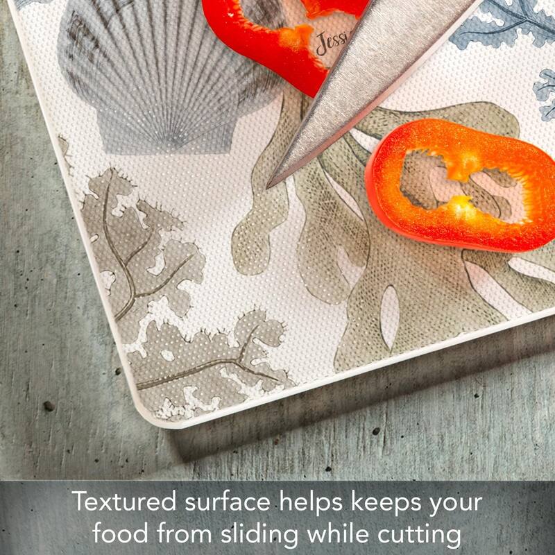 Beyond The Shore 3mm Heat Tolerant Tempered Glass Cutting Board 15” x 12” Manufactured in the USA Dishwasher Safe