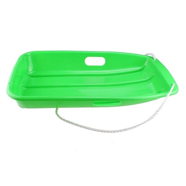 AGPtek_ Winter Durable Plastic Snow Sled Boat Shape Snow Sledge Outdoor Pulling Snow Board Snow Seats for Kids - SIZE