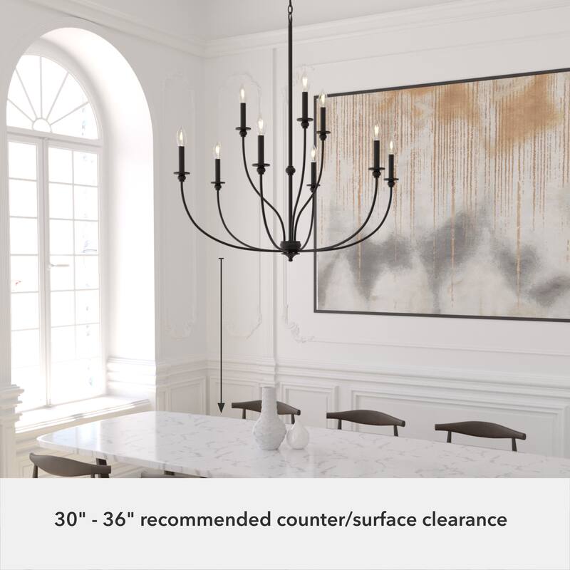 Hunter Southcrest Chandelier - Entry, Dining Table, Kitchen Island - Farmhouse, Transitional, Candle