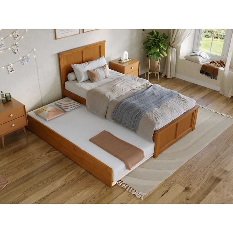 AFI Madison Platform Bed with Matching Footboard & Trundle