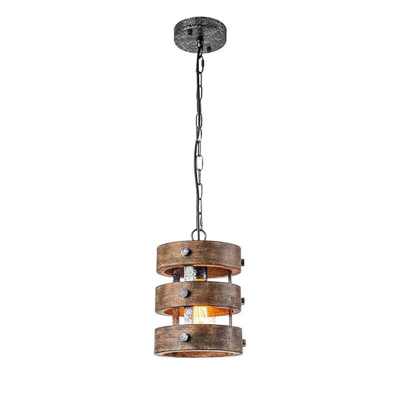 Farmhouse light bulb dark brown pendant lights wood, metal lights kitchen