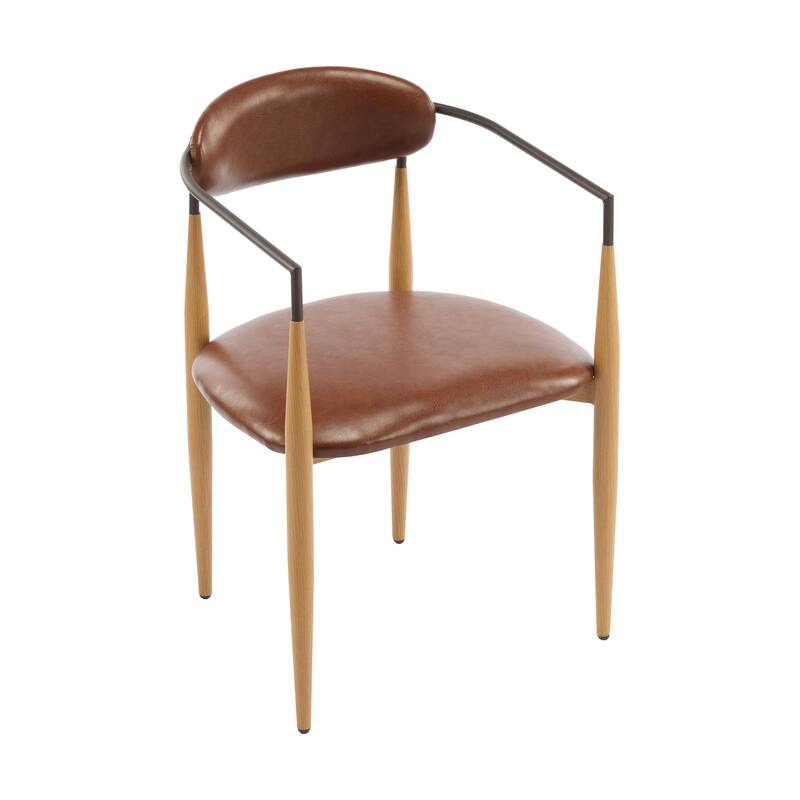 Modern Industrial Elmore Upholstered Dining Chairs (Set of 2) with Iron Frame by Christopher Knight Home