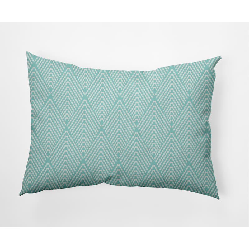 Lifeflor Diamond Indoor/Outdoor Throw Pillow - Wave Top Blue - 14" x 20"