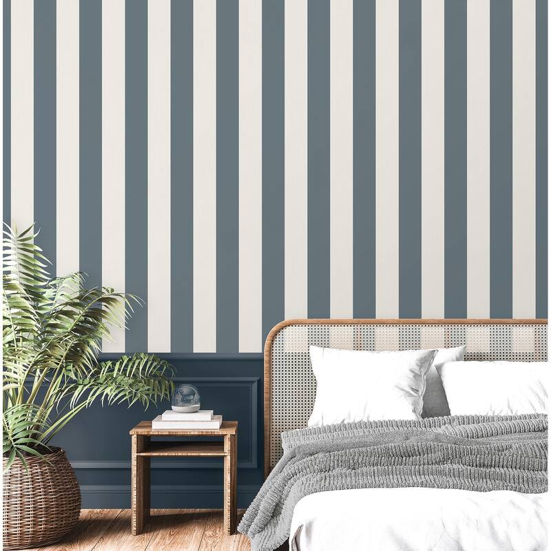 Fine Decor Tavish Blue Stripe Wallpaper