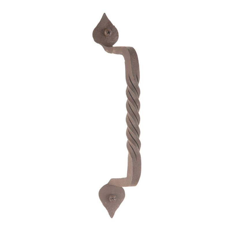 Twisted Wrought Iron Door Handle/Pull 9 1/4-in by Artesano Home Decor - Oxidized