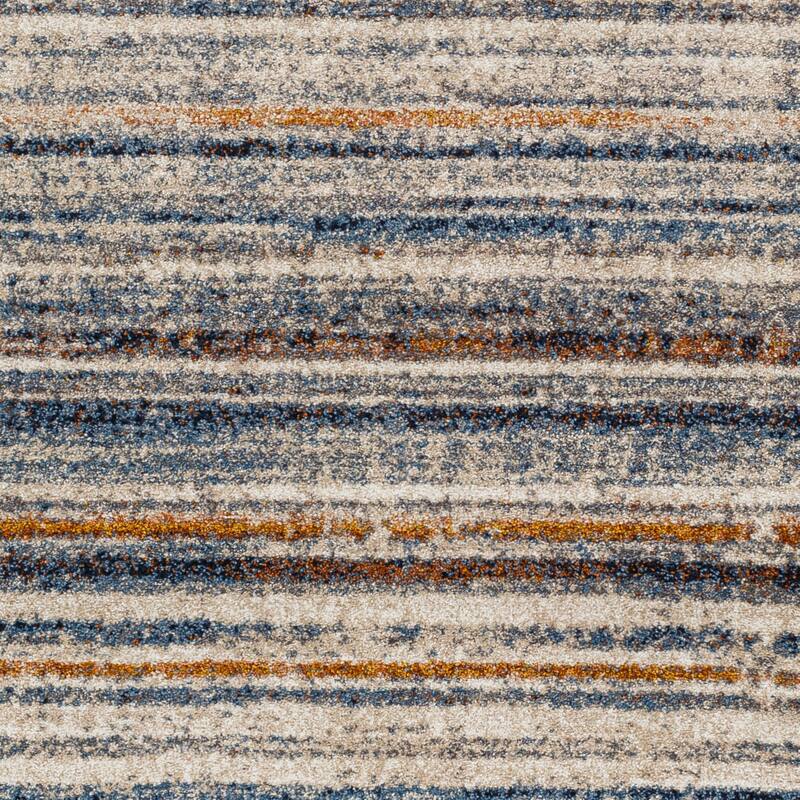Corra Rustic Stripes Plush Area Rug