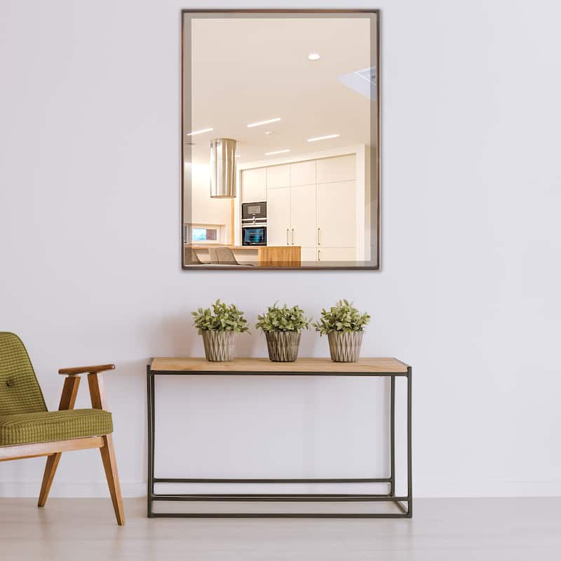 Livingston Framed Rectangle Mirror - Rubbed Bronze - Rubbed Bronze