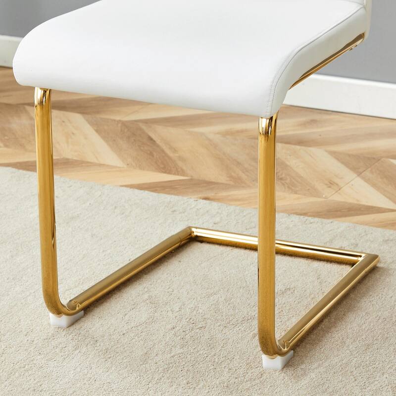 Dining Chairs With Gold Metal Chair Legs (Set Of 6)