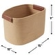 preview thumbnail 16 of 48, 3 Pack Woven Cotton Rope Shelf Storage Basket with Leather Handles, Baby Nursery Storage Bin Organizers, Closet Shelf Storage