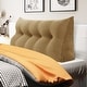preview thumbnail 135 of 182, WOWMAX Large Reading Wedge Headboard Pillow for Bed Rest Back Support Full - Cotton Camel