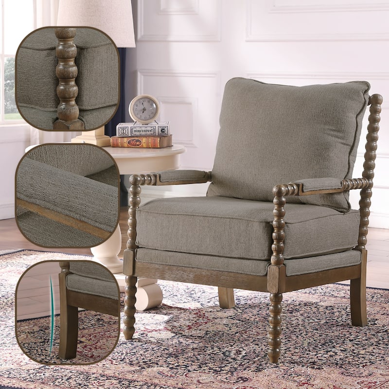 Morden Fort Modern Spindle Chair, Accent Chair for Livingroom