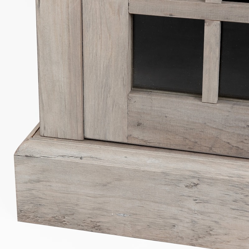 Gray American Design 58.07" Fireplace TV Stand with 23-inch Electric Fireplace for TVs Up to 65"