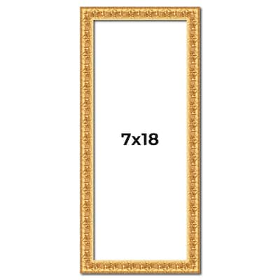 7x18 Frame Gold Real Wood Picture Frame Width 1 inches | Interior