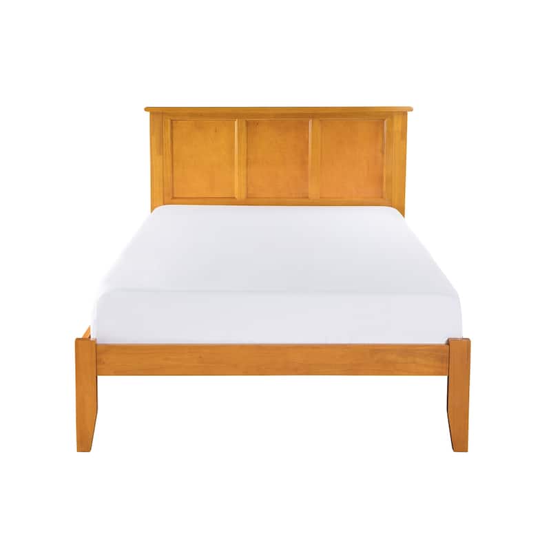 King Platform Bed - City Chic Style Walnut Finish - Modern Bedroom Furniture