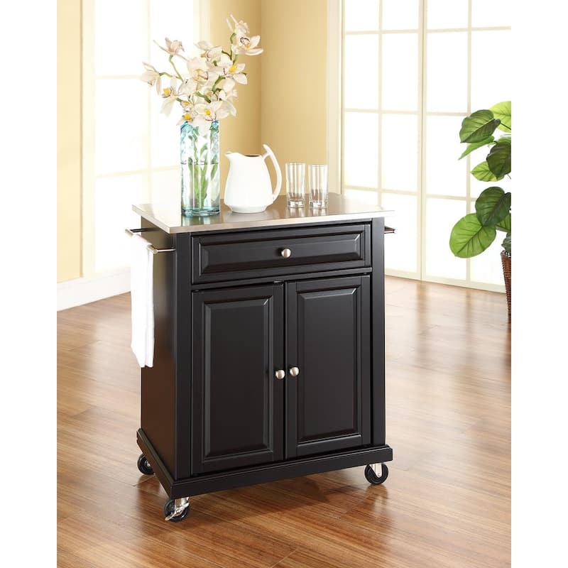 Kitchen Island Cart with Granite Top & Casters - Mobile Kitchen Storage Island - Modern Kitchen Island