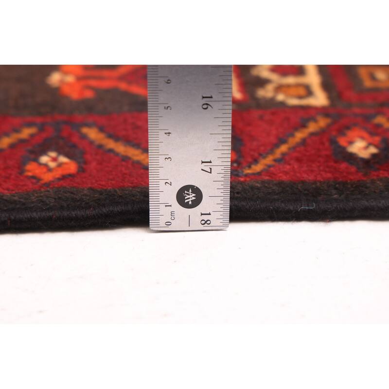 ECARPETGALLERY Hand-knotted Teimani Black, Red Wool Rug - 3'7 x 5'9