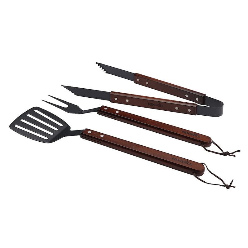 Nexgrill 3-Piece Grill Tool Set with Wooden Handles