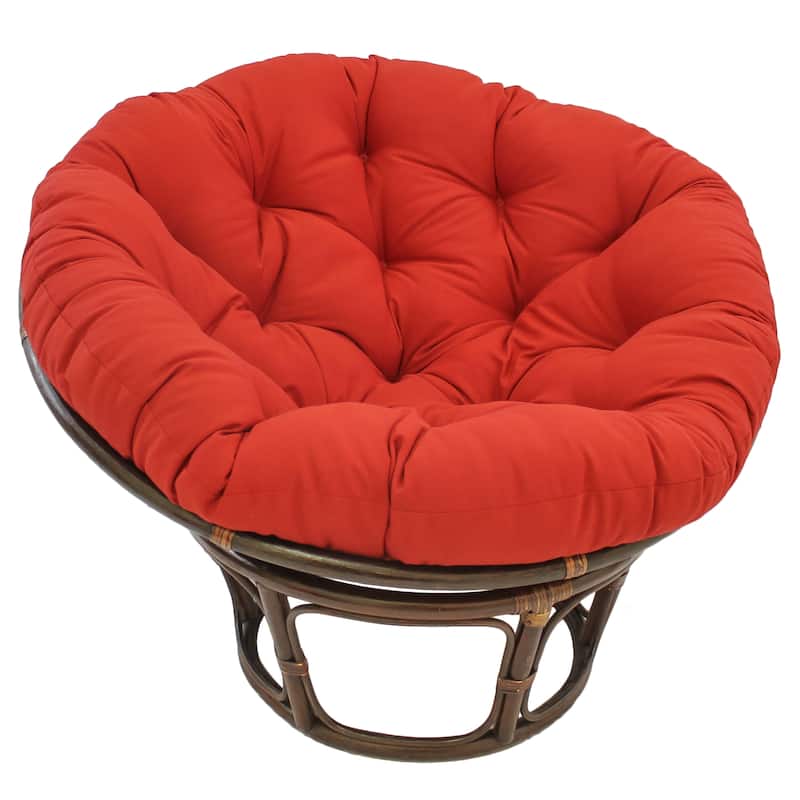 52-inch Solid Twill Papasan Cushion (Cushion Only) - Red