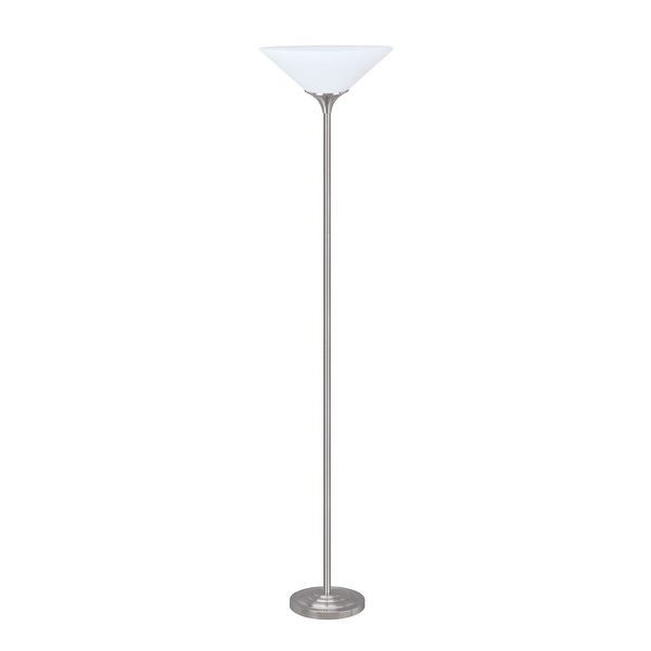 Aspen Creative One Light Metal Torchiere Floor Lamp Transitional