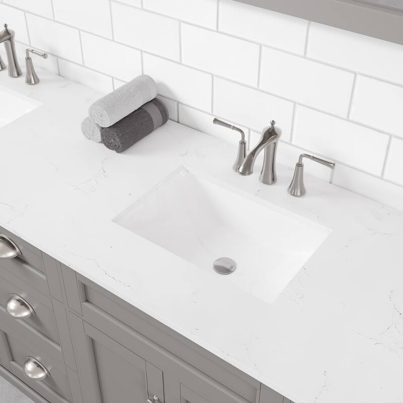 Epic 84" Double Sink Bath Vanity with Carrara Quartz Top & Undermount Sinks